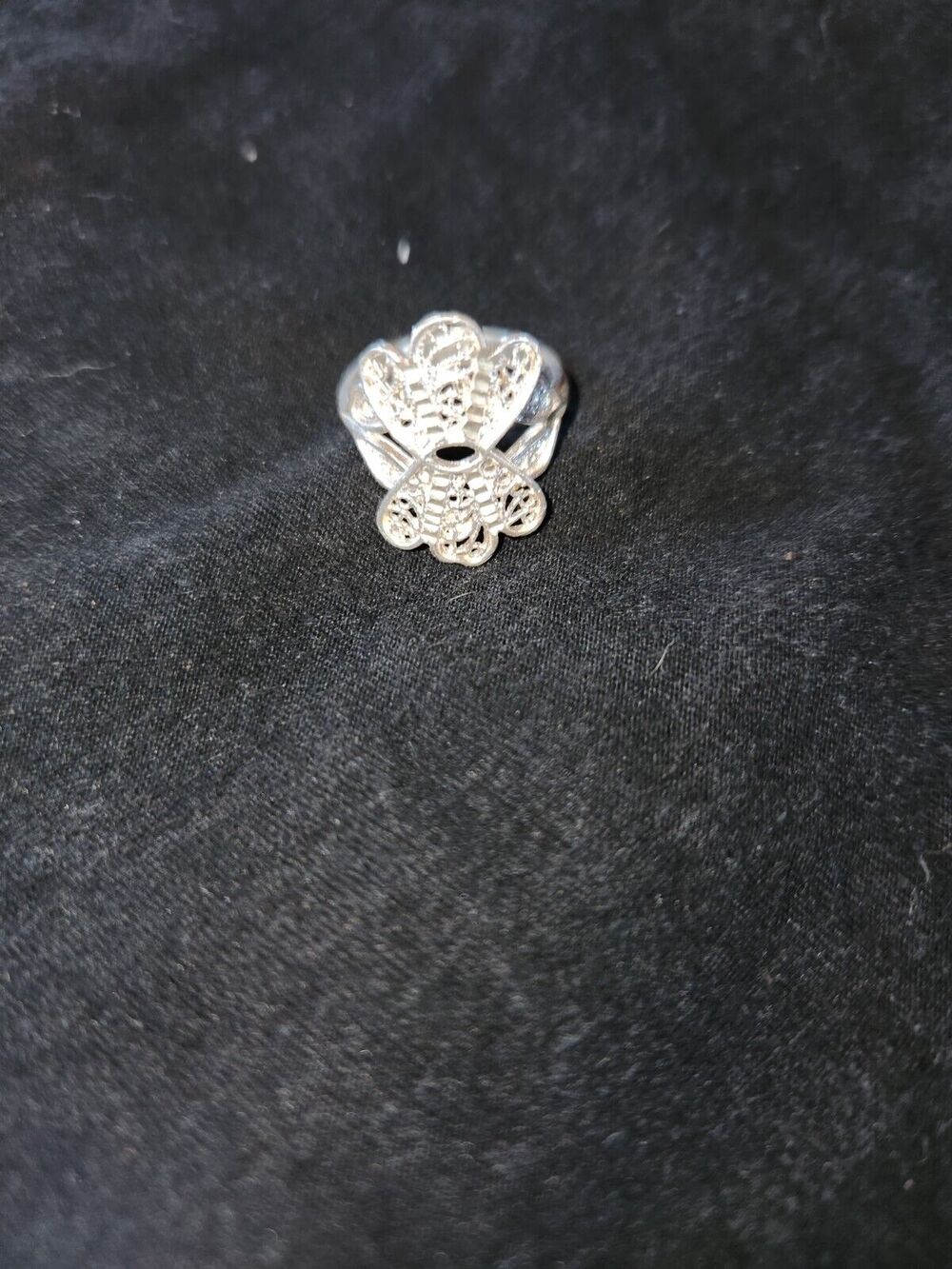 Vintage 925 Sterling Silver Statement Ring Size 6.75 Detailed Ornate 4 Grams